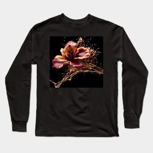 Fluid Blossom Art 3D Digital Art Long Sleeve T-Shirt